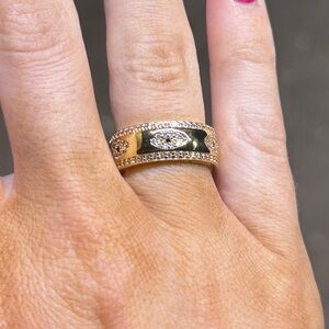 Elegant Gold Evil Eye Women's Ring Size 6
